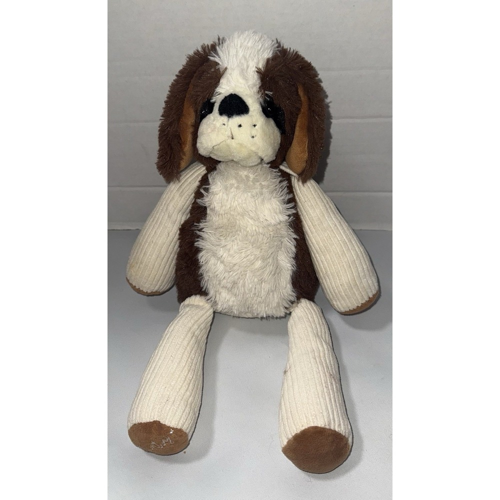 Scentsy Buddy Dog Patch St.‎ Bernard Brown White Stuffed Plush 15" No Scent Pak